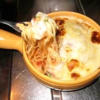 濃厚チーズのパスタdeトマトクリームグラタン♪